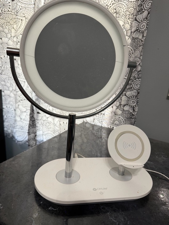 Other - LED Lighted Vanity Mirror w/ Wireless Charging Base – Modern Makeup Mirror